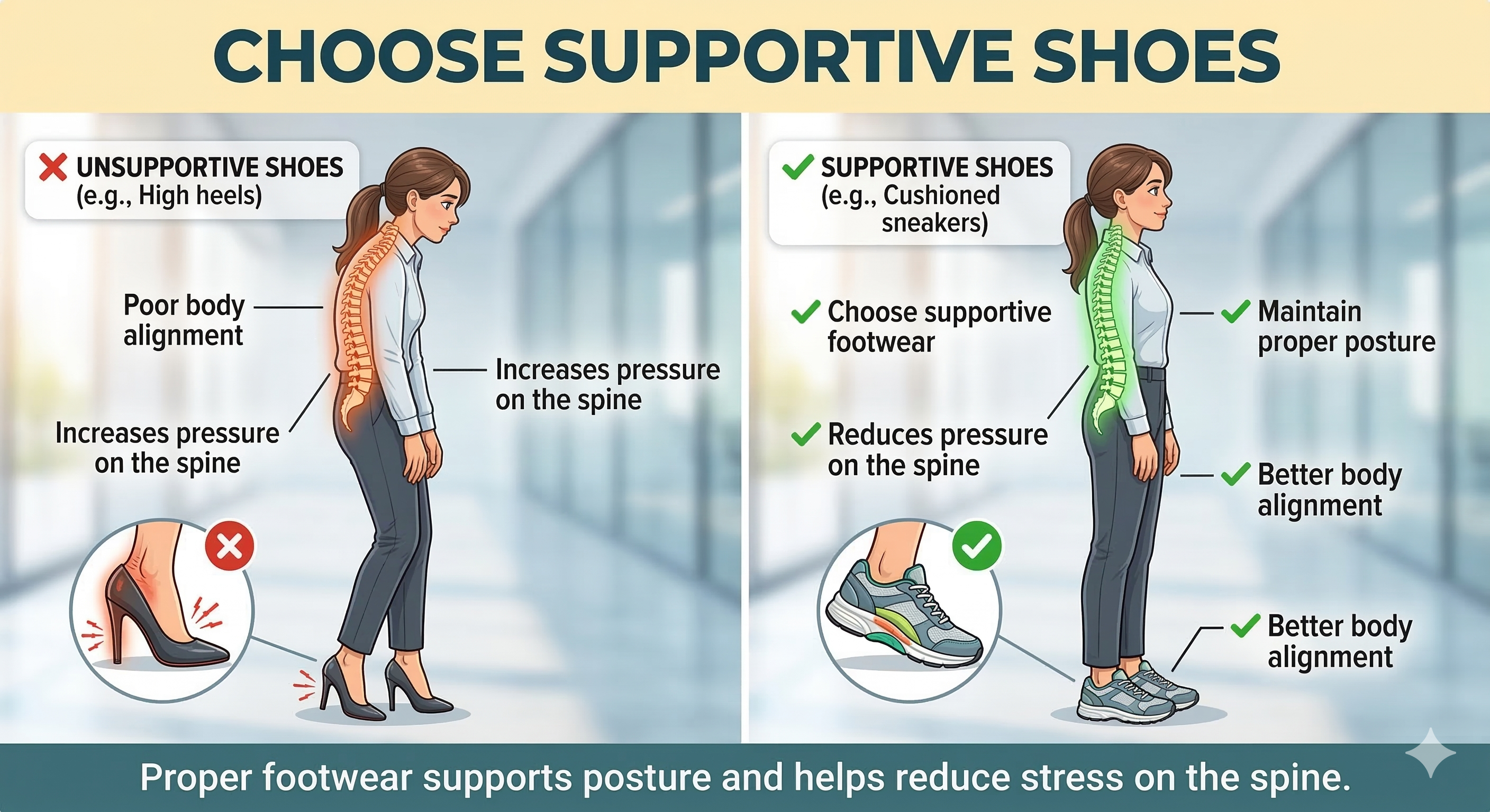 7. Include Supportive Shoes